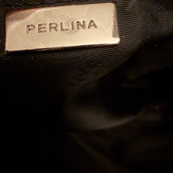 Perlina Vintage 2000 y2K Leather Shoulder Bag in Plum purple - Picture 2 of 13